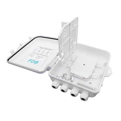 SC 1x8 PLC Fiber Optik Bölücü Kutusu IP65 12 Çekirdek Duvara Monte