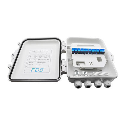 SC 1x8 PLC Fiber Optik Bölücü Kutusu IP65 12 Çekirdek Duvara Monte