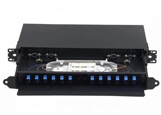 12 Çekirdekli Fiber Optik Yama Paneli FC Raf Montajlı ODF Pigtail Çekme