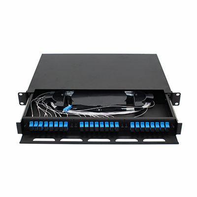 FTTH Fiber Optik Bağlantı Paneli Raf Montajı 1U 24 Çekirdek SC LC FC ST