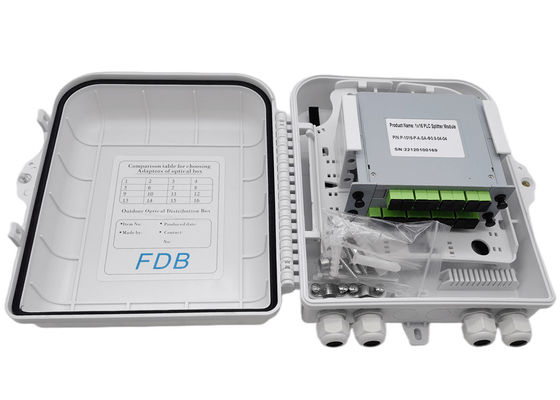 Beyaz Fiber Optik Bölücü Kutusu LC 1x16 PLC Bölücü Duvar Montajı