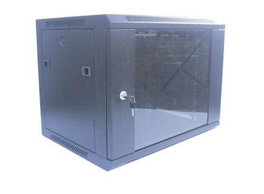 9U Sunucu Raf Kabini 19&quot; Duvar Montajlı Çıkarılabilir Siyah Veri Kabini/Ağ Rafı