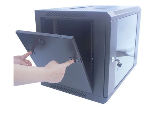 9U Sunucu Raf Kabini 19&quot; Duvar Montajlı Çıkarılabilir Siyah Veri Kabini/Ağ Rafı