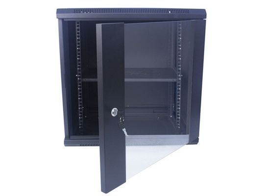 12U Cam Kapı Duvara Montaj Ağ Sunucusu Kabin Muhafazası 19 İnç 600x450 Raf