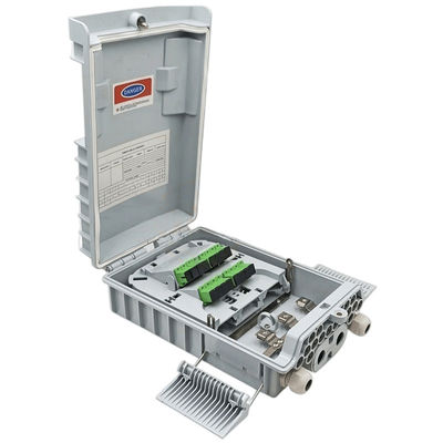SM / MM Fiber Optik Bölücü Kutusu Açık Gri 1x8 PLC Bölücü