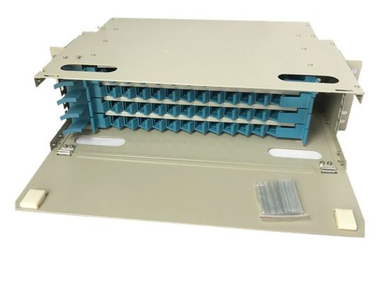 ODF 48 Bağlantı Noktalı SC Fiber Bağlantı Paneli Raf Montajlı Çok Modlu 48 Çekirdek