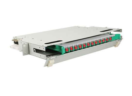 12 Çekirdekli ODF Bağlantı Paneli FC 1U Raf Montaj Kutusu 19&quot; Fiber Optik