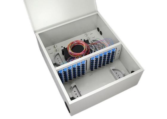 ODF Duvar Montajlı Fiber Muhafaza Dağıtım Kutusu FC 72F 72 Bağlantı Noktalı Tek Kapılı