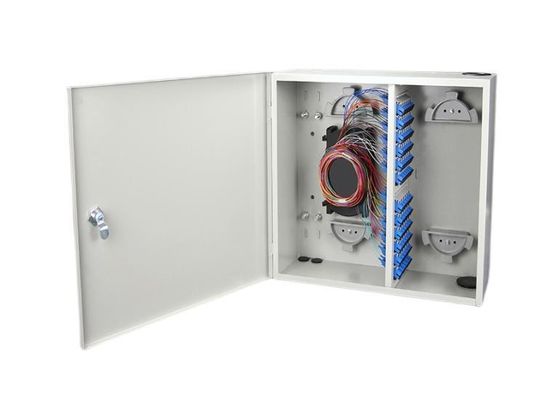 ODF Duvar Montajlı Fiber Muhafaza Dağıtım Kutusu FC 72F 72 Bağlantı Noktalı Tek Kapılı