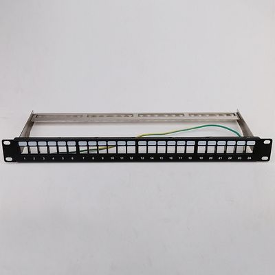 1U 24 Bağlantı Noktalı STP Bağlantı Paneli RJ45 Raf Montajlı Cat6 Bağlantı Paneli Boş