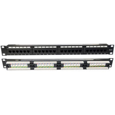 1U Boş Keystone Patch Panel Korumasız 24 Bağlantı Noktalı CAT5E Patch Panel
