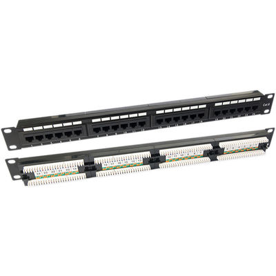 1U Boş Keystone Patch Panel Korumasız 24 Bağlantı Noktalı CAT5E Patch Panel