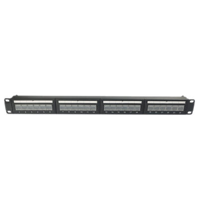 1U 24 Bağlantı Noktalı Keystone Korumasız Bağlantı Paneli Keystone RJ45 Toz Korumalı