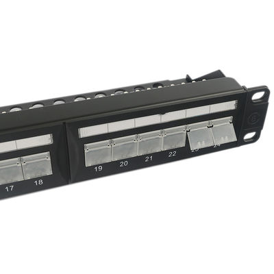 1U 24 Bağlantı Noktalı Keystone Korumasız Bağlantı Paneli Keystone RJ45 Toz Korumalı