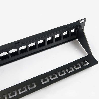 Boş Ağ Bağlantı Paneli Korumasız RJ45 24 Bağlantı Noktalı 1U Bağlantı Paneli