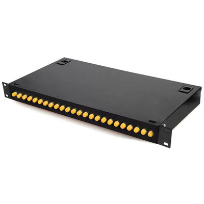 FC/UPC Adaptörlü 1U Raf Montaj Tipi ODF Fiber Optik Bağlantı Paneli 24 Bağlantı Noktası
