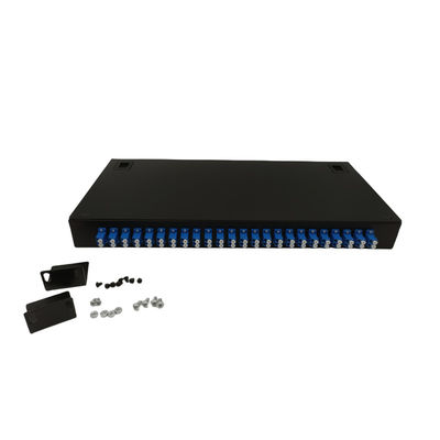 48 Çekirdekli LC Dubleks Fiber Optik Patch Panel Siyah Renk