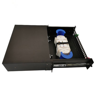 Siyah 430x200x46mm LC Dubleks Fiber Optik Patch Panel