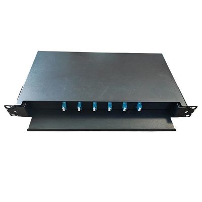 48 Çekirdekli LC Dubleks Fiber Optik Patch Panel Siyah Renk