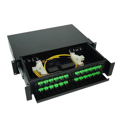 1U Metal 24 Bağlantı Noktalı Fiber Optik Patch Panel Terminal Kutusu