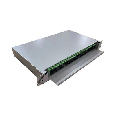Ağ Kablolaması için Siyah 24-48 Kızak tipi Raf montajlı Fiber Optik Patch Panel