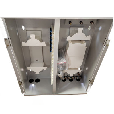 Kolay Kurulum Çift Kapı 72 Port Duvar Montaj Metal Fiber Kapalı