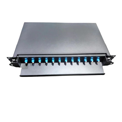 12C/24C kaydırıcı tür Fiber Optic Patch Panel Telekom için Optik Çekmece