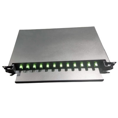 19 inç kaygan fiber patch panel 12 port FC APC basit adaptör ağ çözümü