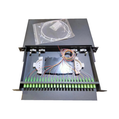Rack Mount 19 Inch Fiber Optic Patch Panel For Single Mode Or Multimode Kablo Tipi