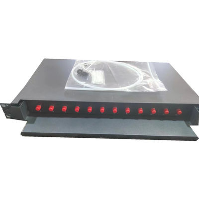 12 FC UPC Verimli Ağ Kurulumları İçin Sürgülü Fiber Optic Patch Panel