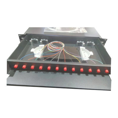 12 FC UPC Verimli Ağ Kurulumları İçin Sürgülü Fiber Optic Patch Panel
