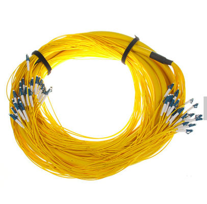 SM 9/125 G652D (OS2) LSZH 12 Fiber LC/UPC-LC/UPC Fiber Optic Breakout Kabloları 1M