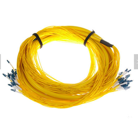 SM 9/125 G652D (OS2) LSZH 12 Fiber LC/UPC-LC/UPC Fiber Optic Breakout Kabloları 1M