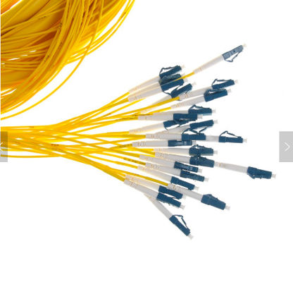 SM 9/125 G652D (OS2) LSZH 12 Fiber LC/UPC-LC/UPC Fiber Optic Breakout Kabloları 1M