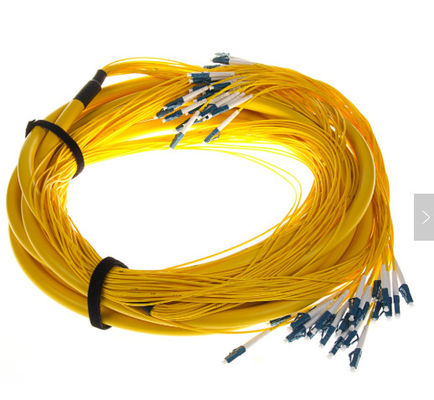 SM 9/125 G652D (OS2) LSZH 12 Fiber LC/UPC-LC/UPC Fiber Optic Breakout Kabloları 1M