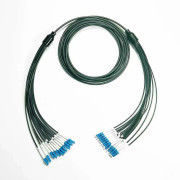 Özel Askeri Taktiksel Antirodent Tek Mod 12 Core LC SC FC ST Zırh Optik Kablo Zırhlı LSZH Fiber Patch Kablo