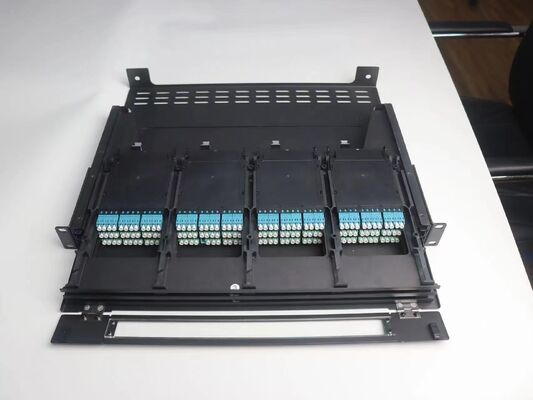 1U 144 Cores MTP MPO -LC Patch panel ODF Chassis enclosure Sliding type for 12 Cassettes